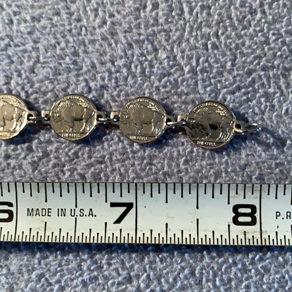 Silver Towne coin (nickel) bracelet. - Picture 6 of 9